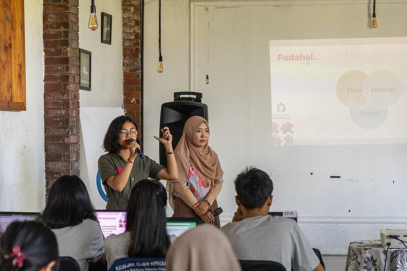 Empowering the next generation of knowledge creators: Youth participant of the Indonesia Wiki Women's Month 2024 training.