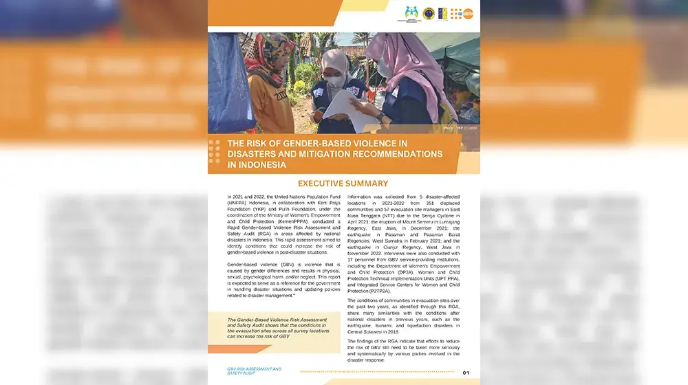 The Risk of Gender-Based Violence in Disasters and Mitigation Recommendations in Indonesia