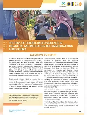 The Risk of Gender-Based Violence in Disasters and Mitigation Recommendations in Indonesia